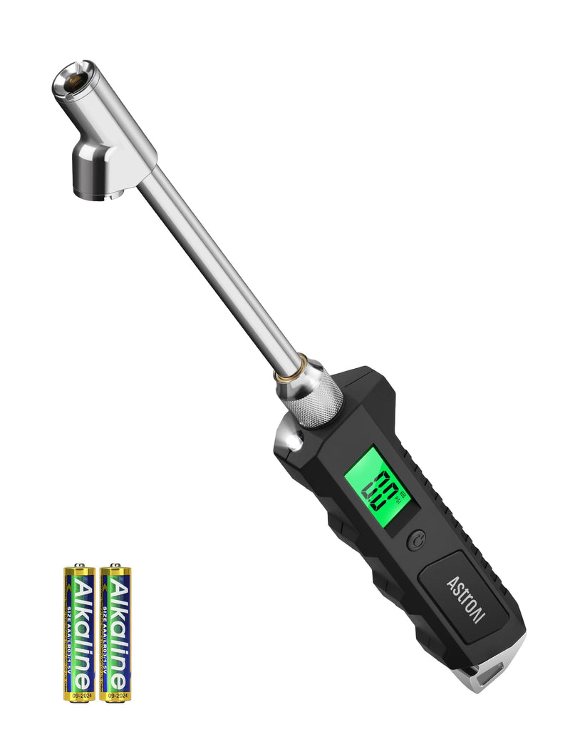 AstroAI Heavy Duty Digital Tire Pressure Gauge 0-230 PSI Calibrated to ANSI B40.7 Grade 2A (0.5%) with Backlit LCD & Flashlight, Stainless Steel for Truck RV Car Motorcycle Bike, 2Pack 2