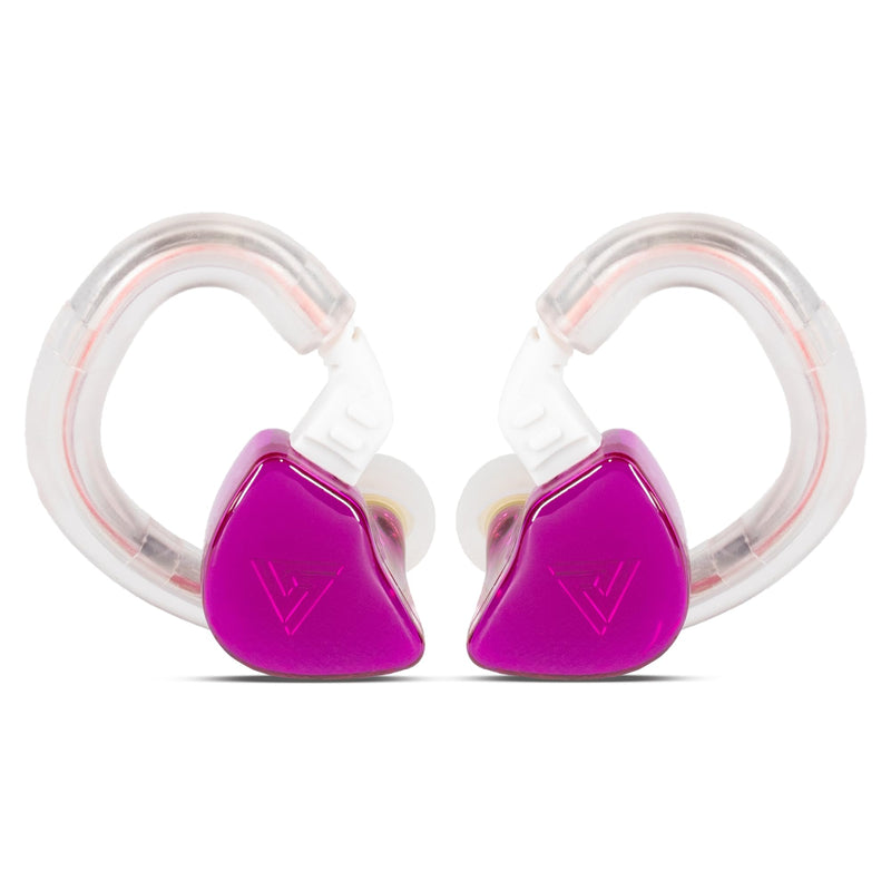 MOAY Pro in Ear Monitor Headphones with Silicone Protector for Musicians, Singers, Drummers, HiFi Wired Earbuds, IEM cable with mic, IEMs (Glass Texture Purple AK8)
