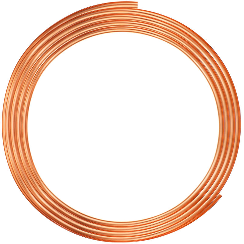 Yaocom Copper Tube 1/2" OD x 7/16" ID x 10 Ft Refrigeration Copper Tubing T2 Copper Tube Soft Coil Copper Tubing for Air Conditioners, DIY Projects, Refrigerators, Industry 0.5 Inch