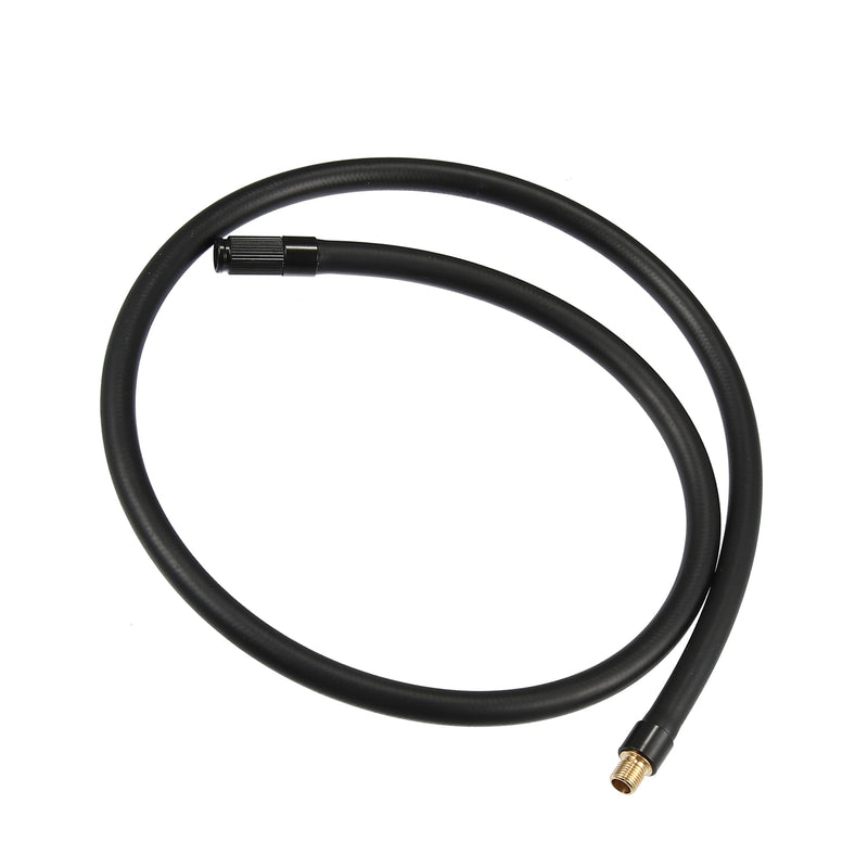 Motoforti Universal Tire Inflator Hose Adapter, Tire Inflator Extension Hose Chuck Adapter Air Pump Tube Tire Valve Connection Pipe, 80cm Length, Copper Rubber, Black, 1 Pc
