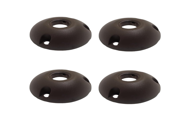 Ironsmith Lighting Products Aluminum Mounting Plate, Heavy Duty Surface Flush Mount for Low Voltage Outdoor Landscape Lighting, Easy to Install, ‎Solid Metal Construction (4/PK) 4