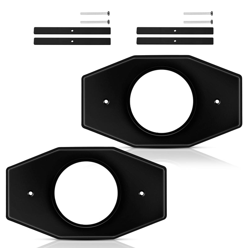 Tandefio 2 Set One Hole Remodel Plate Compatible with Moen Renovation Shower Cover Plate Compatible with Delta Tub Valve for 2 Handle or 3 Handle Shower Updates (13" X 7.5",Matte Black) 13" X 7.5" Matte Blac