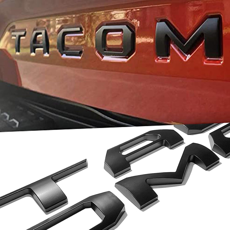 Pukonger Tailgate Insert Letters Compatible with 2016 2017 2018 2019 2020 2021 2022 2023 3D Emblems with Strong 3-m Adhesive Matte Black Small(For 2016-2023)