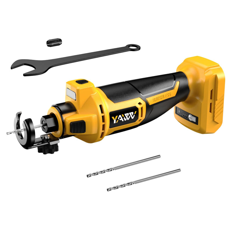 Cordless Drywall Cut-Out Tool for Dewalt 20V Battery, 3 Speed Adjustable Brushless Rotary Saw with Up to 30000 RPM, Compact Spiral Saw Kit for Cutting Wood Drywall,Sheetrock,Wood, (Bare Tool Only) For De-Walt
