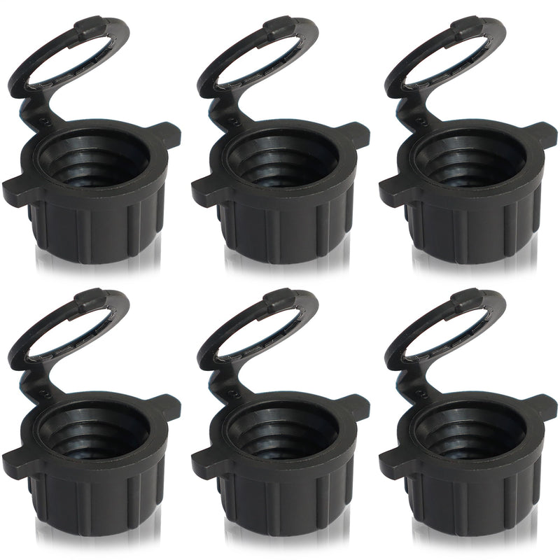 6 PCS Racing Vent Caps Fit Vp Jug Can, 24 mm Black 3045 Vent Caps Replacement for 3/5.5 Gallon VP Fuel Motorsports Jug Racing Square Motorsport Container 6 PCS