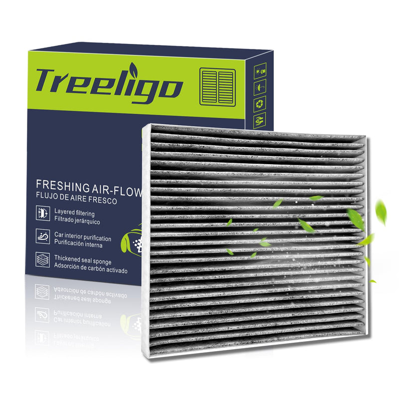 CF10374 Cabin Air Filter Compatible with Toyota Tacoma (2005-2023), Dodge Dart (2013-2016), Pontiac Vibe (2003-2008), Car Passenger Compartment Air Filter with Activated Carbon CF10374
