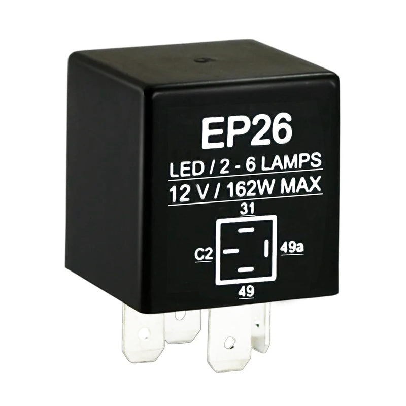 4 pin EP26 LED Turn Signal Flasher Relay Compatible with Jeep TJ Wrangler 1997 1998 1999 2000 Compatible with Dodge Grand Caravan NEON 93-99 56009339 Hazard Warning Relay (Not fit 01-06 TJ Wrangler)