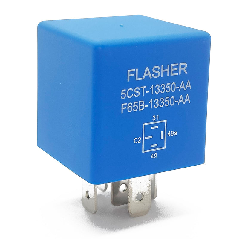 5 pin 12 Volt Turn Signal Flasher Relay for Lights Compatible with Ford 1995-2014 F350 F150 F250 F350 Super Duty Escape Excursion Expedition 5C3T-13350-AA F65B-13350-AA Hazard Warning Relay