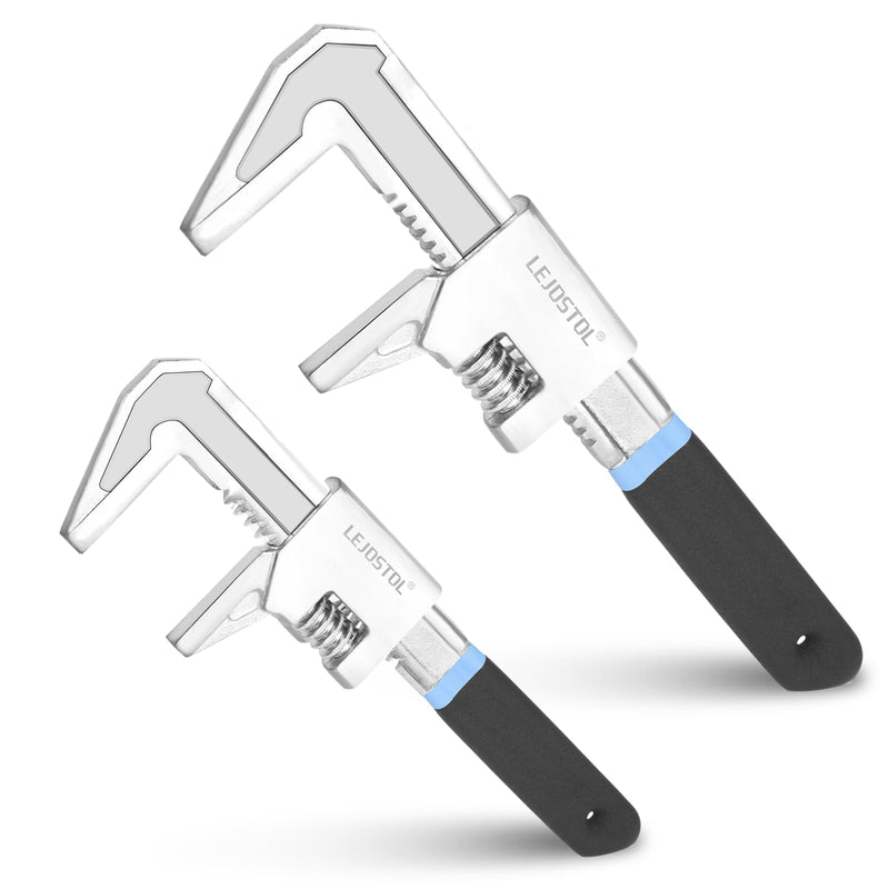 9 & 11" Adjustable Automotive Wrench Set, Wide Jaw Opening up to 3 Inch, Ideal for Versatile Use in Auto, Construction, and Home Repairs 9 & 11 inch