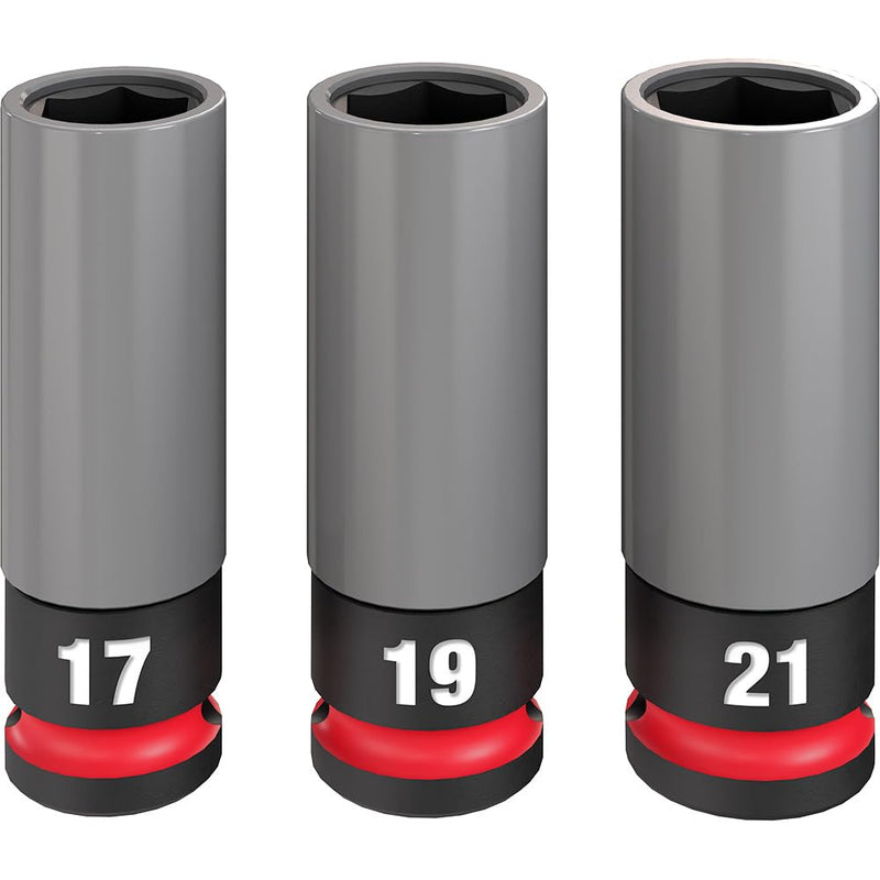 Milwaukee Electric - Shockwave Impact Duty. 1/2 Drive Metric 3PC Lug NU