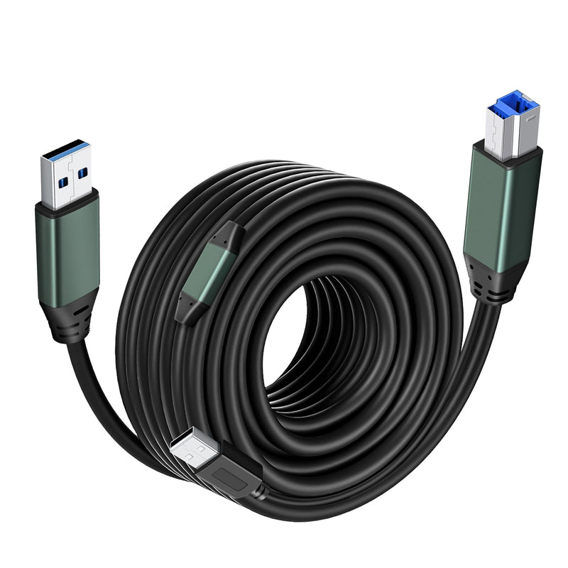 Kumiho USB 3.0 Printer Cable A Male to B Male （50Ft/15M） Compatible with Scanner, Printers, Desktop External Hard Drivers and More 50 ft