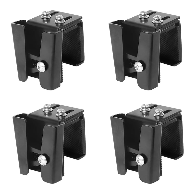 Boat Fender Clips, Metal Boat Bumper Clips for Pontoon Docking, Adjustable Pontoon Boat Square Rail Fender Hangers, Pontoon Fender Clips for Pontoon Bumpers Docking, Stainless Steel, 4-Pack Black-4 Pack