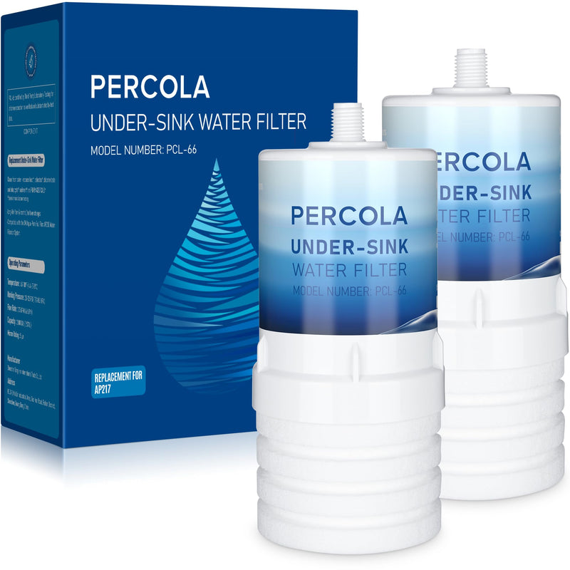 AP217 Under Sink Water Filter, Compatible with 3M® Aqua-Pure® AP217, 578604 Full Flow Water Filter for AP200 Systems (White, 2 Pack) ‎ 6.97 x 6.47 x 3.42 inches White