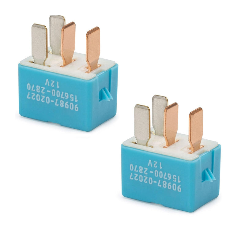 90987-02027 2 pcs 4 pin 12V AC Relay Air Conditioning Relay Compatible with Toyota Avalon Corolla Camry Tundra Tacoma RAV4 4RUNNER Compatible with Lexus RX350 IS300 GX460 90080-87026 90987-02028