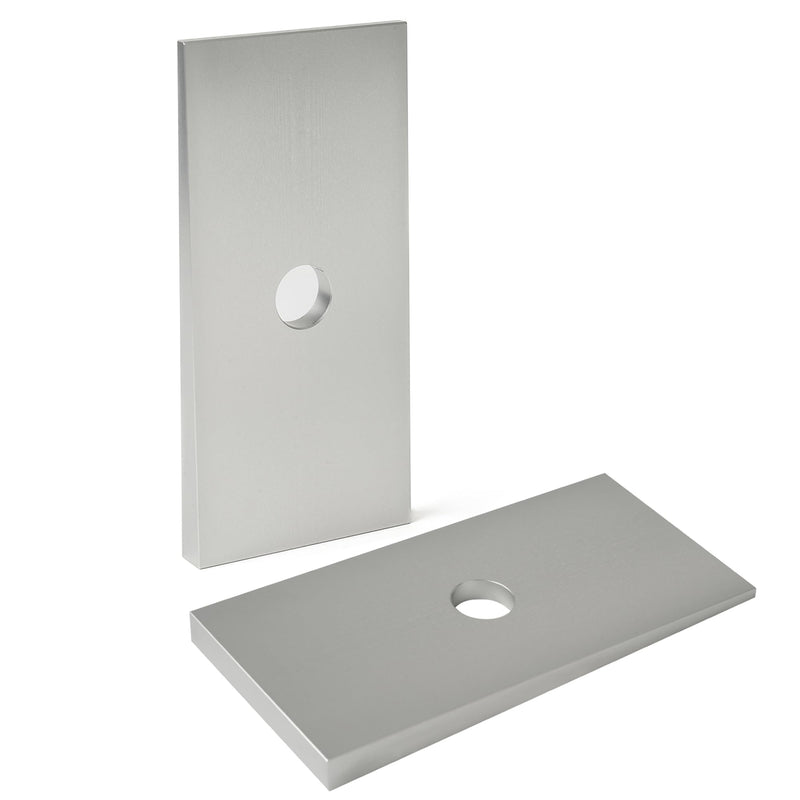 2.5 Degree Angle Correction Universal Suspension Axle Shims for Leaf Springs and Lift Blocks Silver