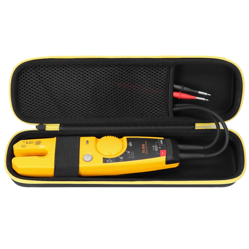 Hard Case Replacement Compatible with Fluke T5-1000/ T6-1000/ T5-600/ T6-600 Electrical Voltage Continuity Current Tester Organizer Holder, Black(Case Only)