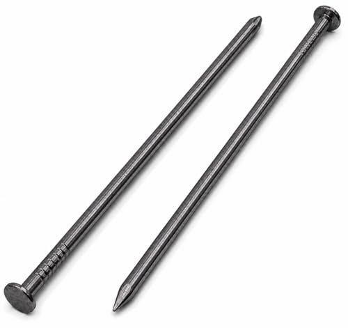 (Pack of 8) Carbon Steel 15/64" x 7-7/8" (6.0 x 200 mm) Construction Nails Flat Round Head Multi-Purpose Common Wire Nails Woodworking 15/64" x 7-7/8" (6.0 x 200 mm)