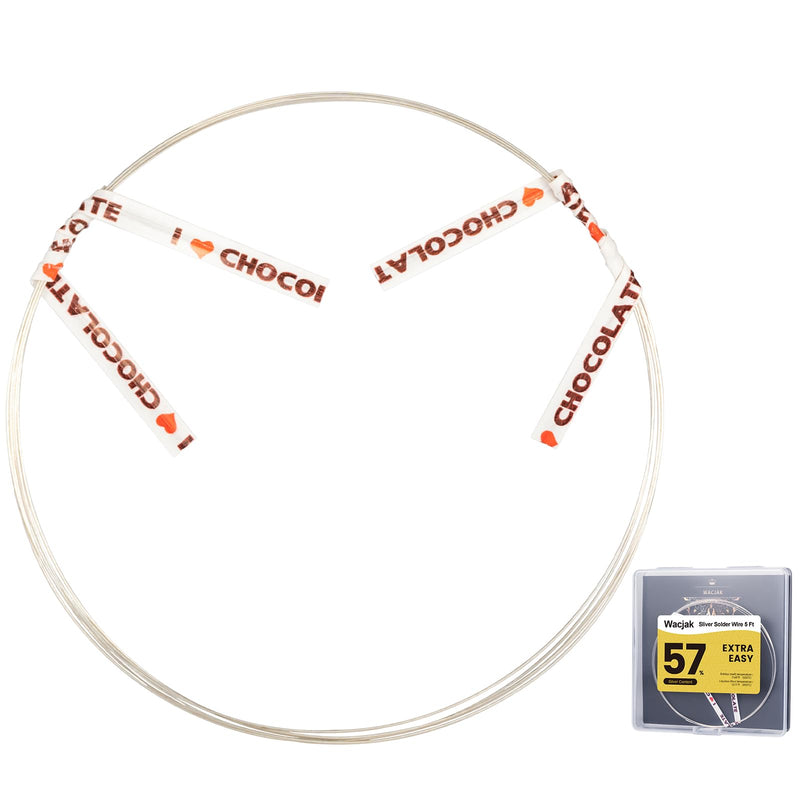 5 Feet Silver Solder Wire Easy Extra Silver Solder 22 Gauge for Jewelry Repair Silver Repair 22 Gauge 5 Ft 57% Silver Extra Easy Solder