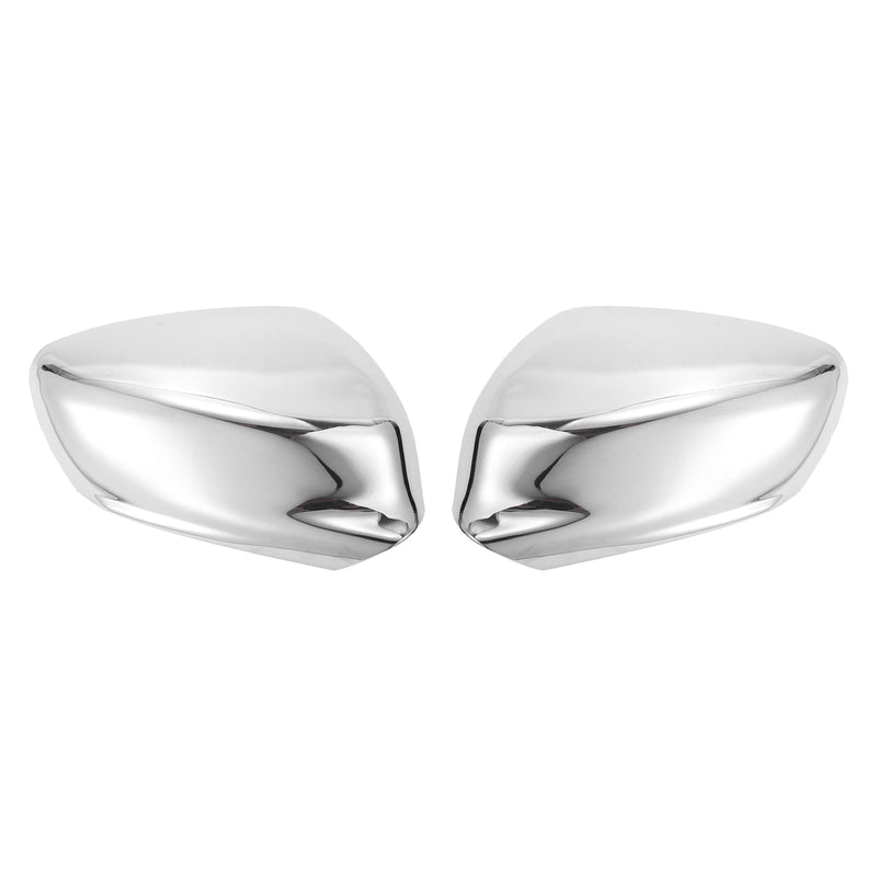 X AUTOHAUX Pair Car Rear View Driver Passenger Side Mirror Cover Cap Overlay Chrome Plated for Peugeot 301 2013-2018 Mirror Guard Covers Exterior Decoration Trim