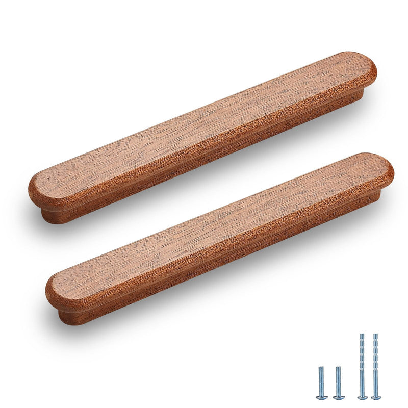 Red Wood-3.78 in 6 pcs Wood Drawer Knobs Pulls Handles Kitchen Cabinets Furniture Dresser Wardrobe Cupboard Drawer Knobs Pulls Handle Red wood-3.78