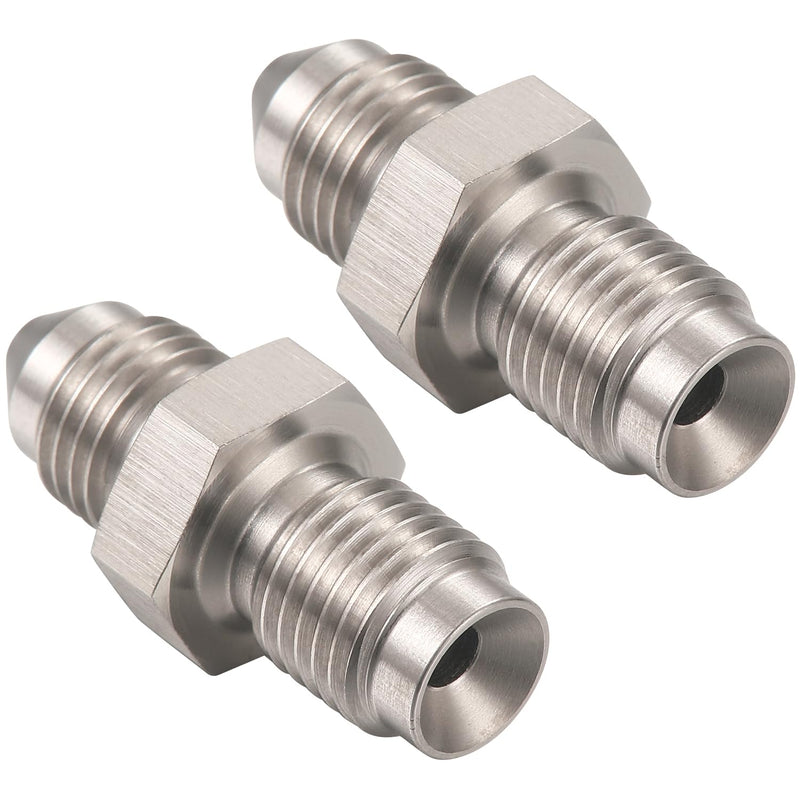 3AN Male to 3/8-24 Male Inverted Flare Stainless Steel Brake Adapter Fitting Connector 2PCS 3AN to 3/8-24 Inverted - 2PCS