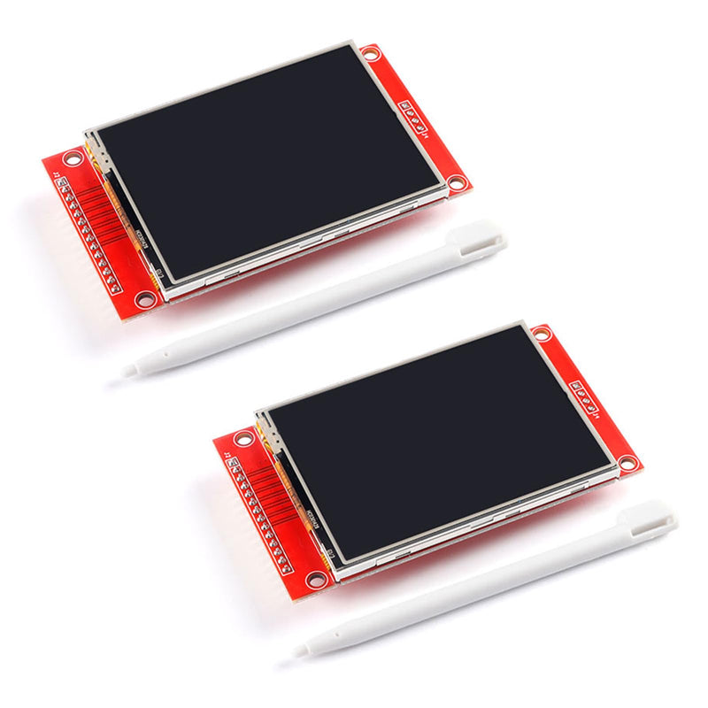 2Pcs 2.8 inch Color LCD Display 2.8" LCD Screen Module with Touch 240X320 Touch Panel ILI9341 with PCB STM32 5V 3.3V SPI