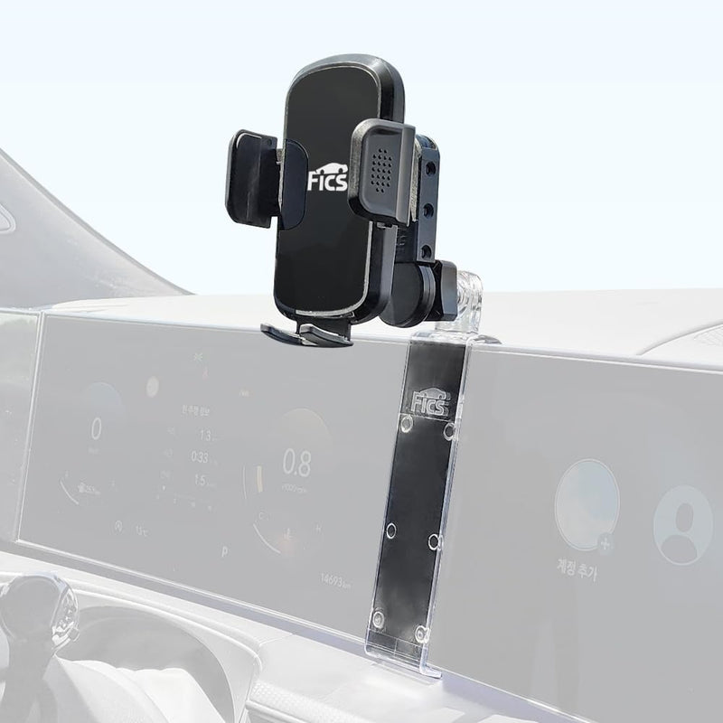 FICS Phone Holder Compatible with Hyundai Santa Fe 2024 2025 2026 (12.3-inch Cluster – Limited, Calligraphy Trims) – Custom-Fit Dashboard Mount, Tool-Free Install, Seamless Factory-Integrated Look Santa Fe 2024-26(Limited, Calligraphy Trims)