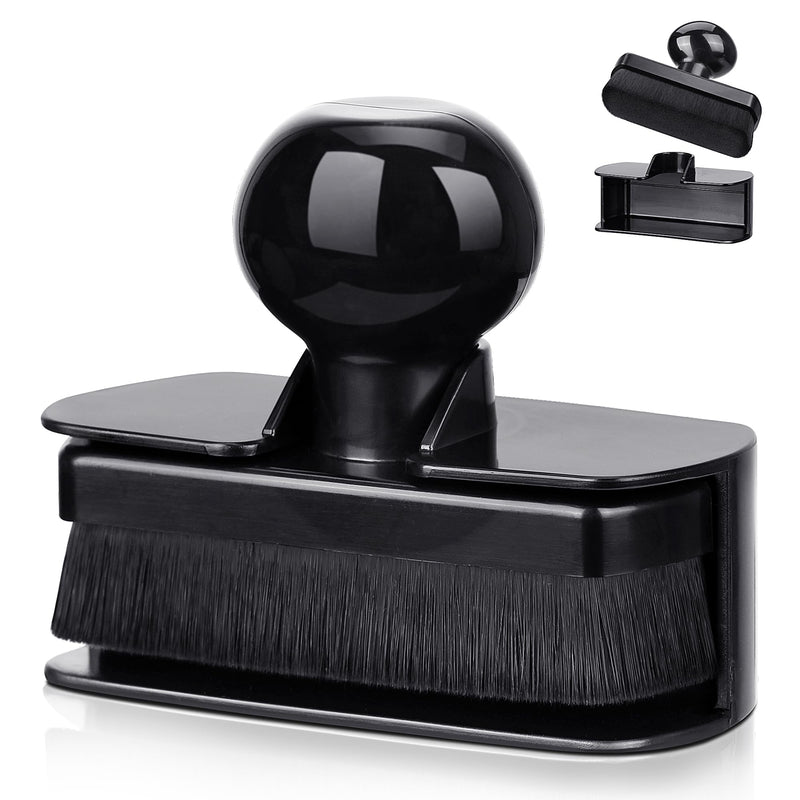Car Tire Shine Applicator,Large Vegan Tire Shine Brush - Automotive Tire Dressing Applicator Brush with Storage Stand for Tire Detailing & Car Wash Kit, Black, 3.6 Inch Length (Black) 1