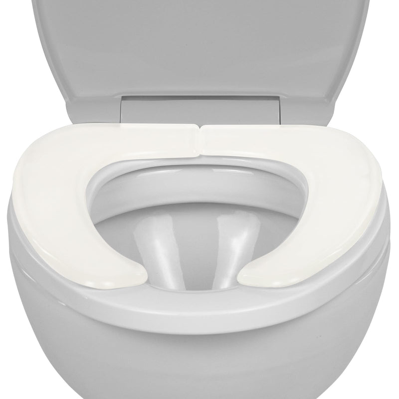 Vive Gel Toilet Seat Cushion Cover - Raised Padded Riser Cushion for Elongated, Standard, and Commode Chairs- Seat Warmer Pressure & Pain Relief Comfort- Adhesive Donut Pad for Elderly, Seniors Clear