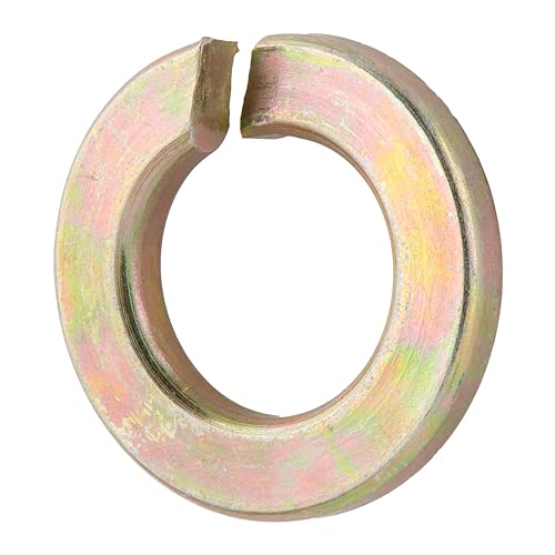 1/2" (100 Pack) Grade 8 Lock Washer, Split, Thru-Hardened, Yellow Zinc by Makers Bolt 1/2" (100 pack)