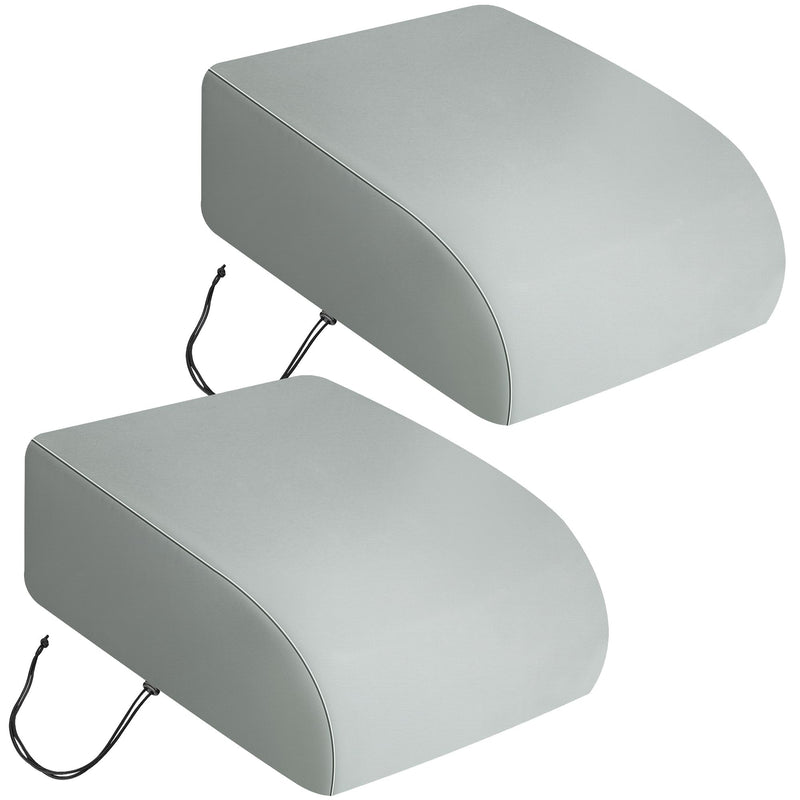 RunNico 2PCS RV Air Conditioner Cover, Gray RV Air Conditioner Winter Cover with Drawstring, Dustproof RV Roof Top AC Protection for Outside Travel 2 pcs