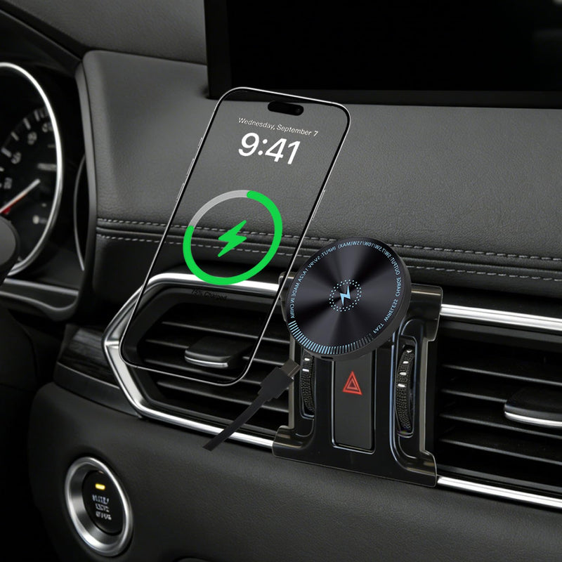 for Mazda Cx5 Phone Mount 2025 2026 Magnetic 15W Fast Wireless Charger for Mazda Cx5 2017-2026