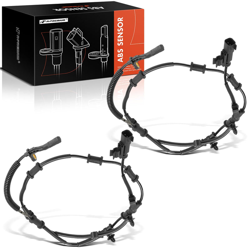 A-Premium 2PC Set Rear ABS Wheel Speed Sensors Compatible with Jeep JL Wrangler 2018 19 20 21 22 23 24 2025, Rear Driver and Passenger Side Pack of 2