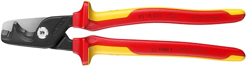 KNIPEX Tools 95 18 225 SBA StepCut® XL Cable Shears-1000V Insulated, 9"