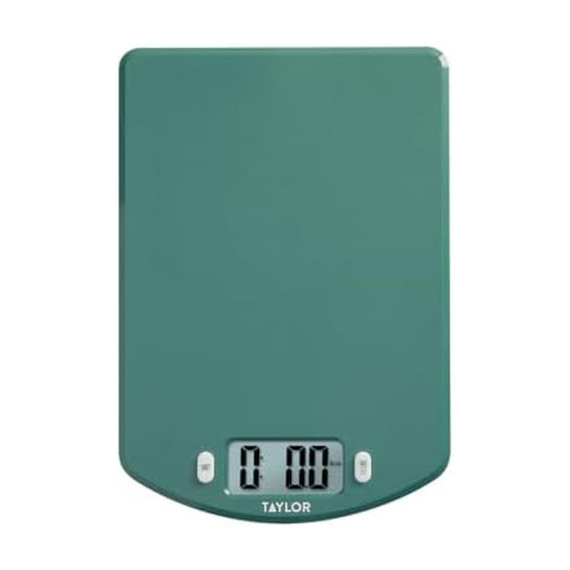 Taylor Digital Ocean Bound Plastic Kitchen Food Scale, 11 Pound Capacity, Teal