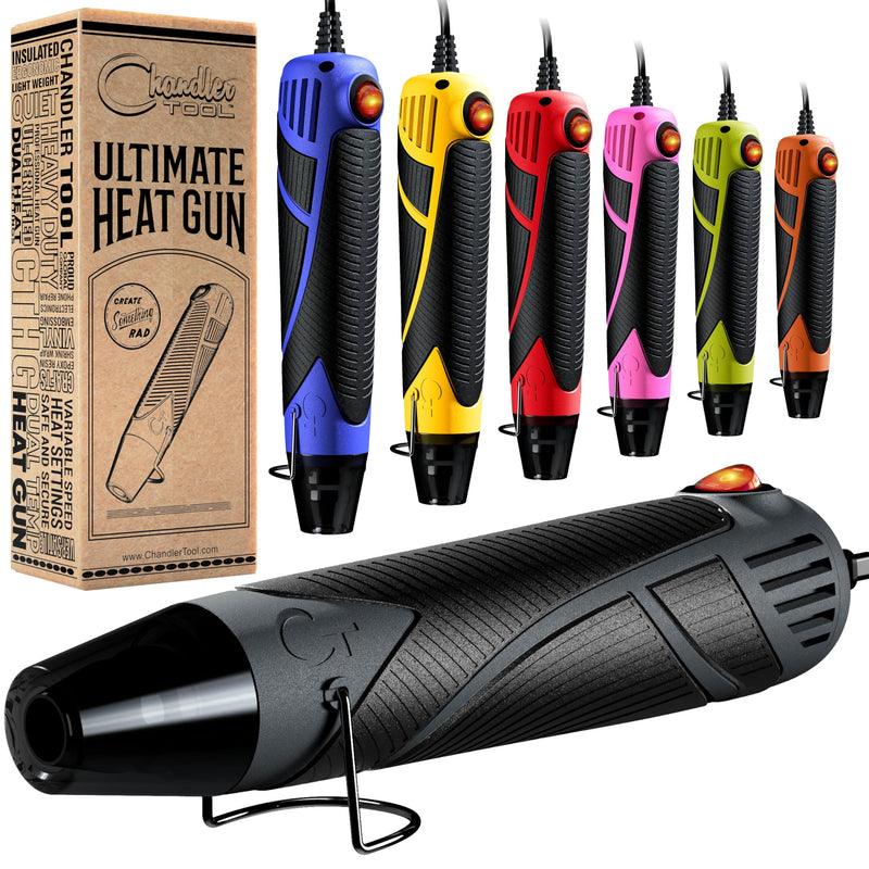 Heat Gun for Crafting, Mini Dual Temp Hot Air Gun Tool for Epoxy Resin, Shrink Wrapping, Vinyl Wrap, Embossing, Electronics, Candle Making, Sublimation, Phone Repair & DIY (Grey/Black) Grey/Black