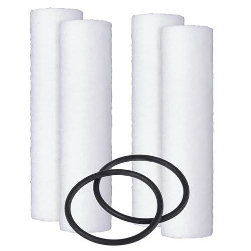 F4Y 5 Micron Sediment Cartridge for FXUSC GXWH04F GXWH20S GXWH20T - 4 Pack 4 Pack with 2 O-Rings