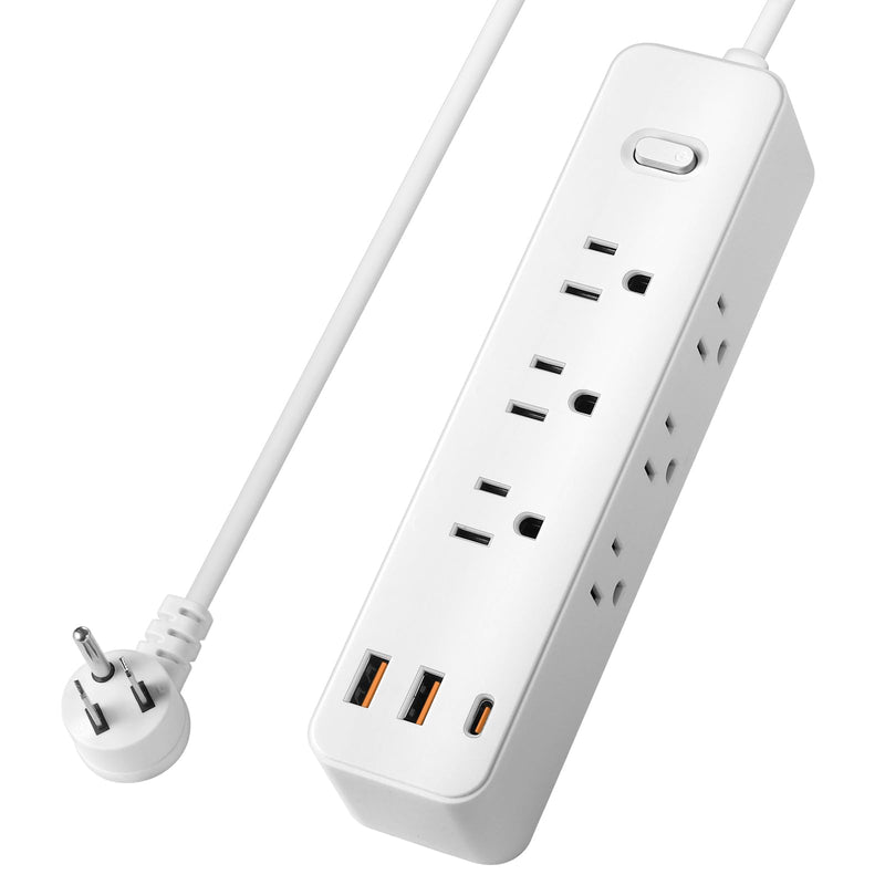Power Strip Surge Protector, 12-in-1 Power Bar with Multiple Outlets, 9 Outlet 3 USB Ports, Flat Plug Power Strip Surge Protector, Multi Outlet Wall Plug for Travel, College, Dorm Room Essentials