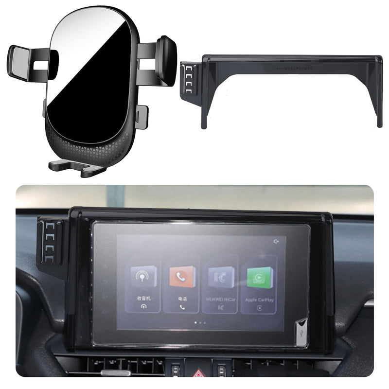 Car Phone Holder for Toyota RAV4 Auto Accessories [Only for 2019-2024 RAV4 7/8/9-inch Touchscreen] [XX No Fit 10.5-inch Touchscreen XX] [Auto Lock Hands Free Automobile Cell Phone Mount] For 2019-2024 All RAV4 7/8/9" Screen