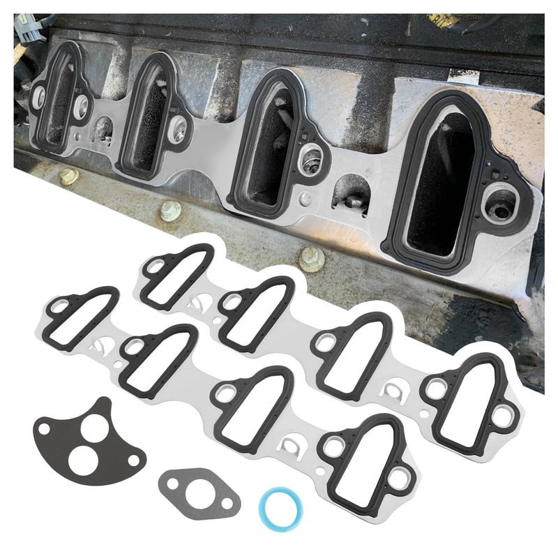 2PCS Intake Manifold Gasket Replacement OEM#MS98016T,Car Manifold Gasket for Sealing Cooling Lanes,Durable Intake Gasket Set Compatible with Silverado,Cadillac,Escalade