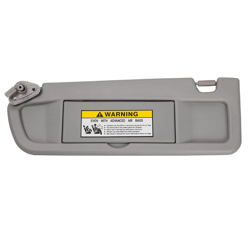 Left Driver Side Sun Visor Sunvisor Compatible with 2006 2007 2008 2009 2010 2011 06 07 08 09 10 11 Honda Civic Replaces# 83280-SNA-A01ZC, Light Gray Left Driver Side