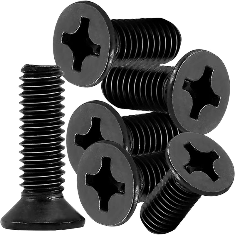 Motorcycle Master Cylinder Front Brake Reservoir Cover Cap Screws Replacement for Honda ATC 200 250 350 TRX 250 300 Fourtrax Sportrax Black 6-Pack