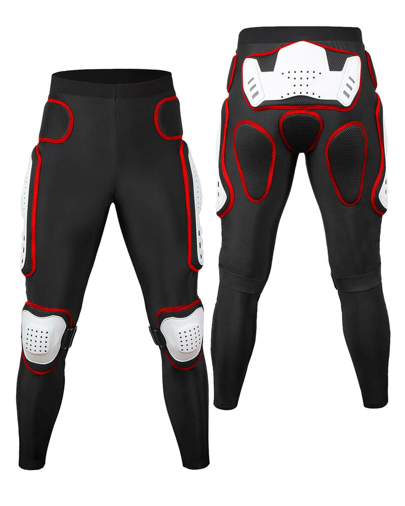  [AUSTRALIA] - Motorcycle Riding Pant - Adult Youth Motocross Protectvie Gear, Dirt Bike Gear Pant with Armor for ATV Cyling Skateboard X-Large Red