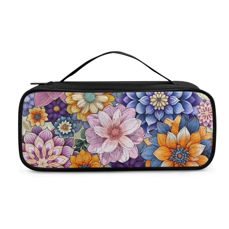 Boho Flower Stethoscope Carrying Case Large Stethoscope Holderwith Handle Portable Hard Organizer Storage Bag for Nurse Essentials for Work Boho Flower