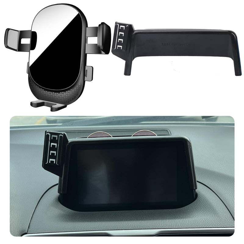 Car Phone Holder for Mazda 3 Auto Accessories [Only for Mazda 3 2017-2018] [Auto Lock Hands Free Cell Phone Mount Car fits for iPhone & All Smartphones]