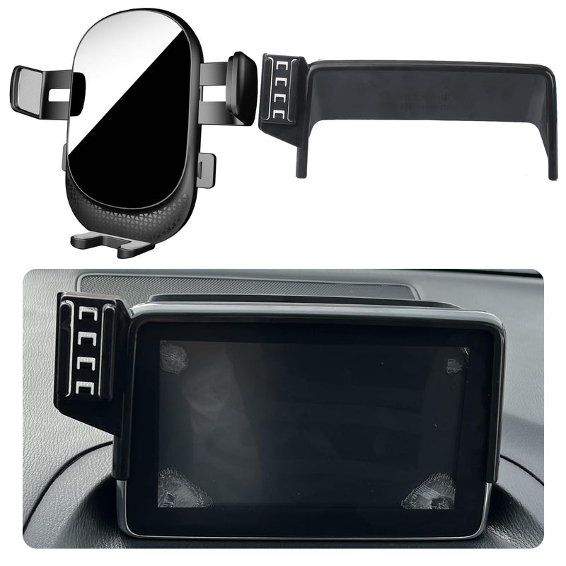 Car Phone Holder for Mazda 3 / CX-3 Auto Accessories [Only for Mazda 3 2014-2016 & 2016-2021 CX3 7" Screen] [Auto Lock Hands Free Cell Phone Mount Car fits for iPhone & All Smartphones] For Mazda 3 2014-2016 & 2016-2021 CX-3 7" Screen