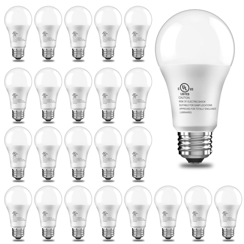 24 Pack LED Light Bulbs 100 Watt Equivalent, A19 15W 5000K Daylight White, 1500 Lumens Super Bright White Light, E26 Standard No Flicker Energy Saving Lamp Bulb for Home, Bedroom, Office, Non-Dimmable 24 Pack