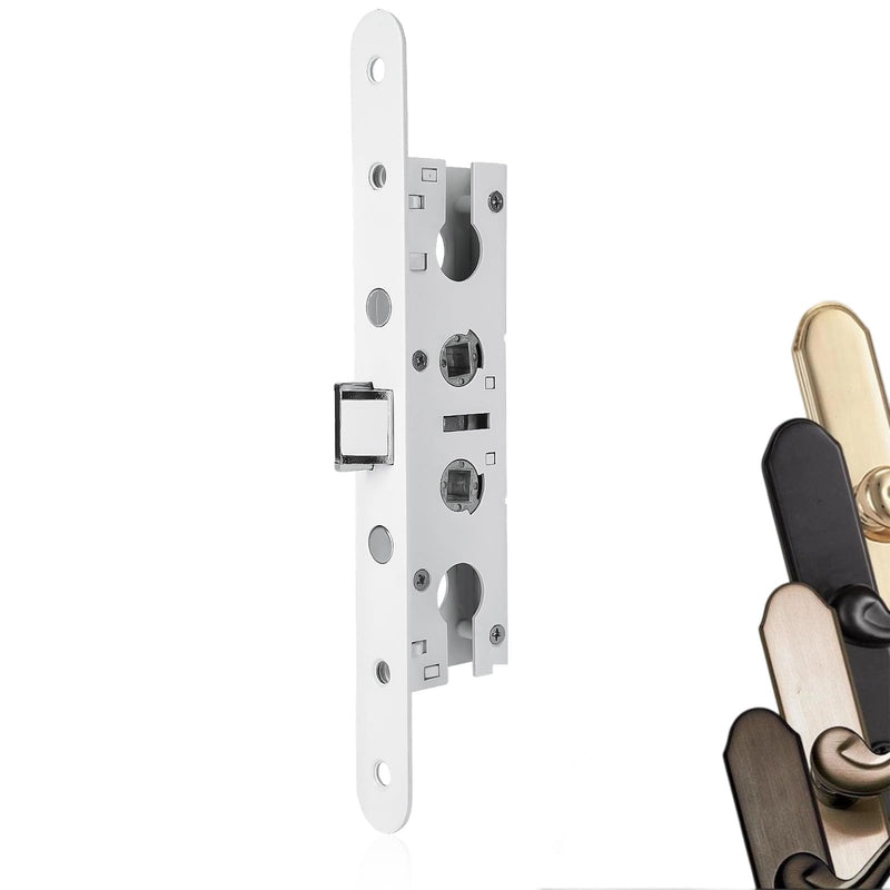 2 Point Bolt Mortise Lock Used for Pella Storm Door Handle Set (Only Lock Body), Storm Door Lock Replacement Part Fits Pella, Screw Hole Center Spacing: 7-1/4 ", 2 Bolts Spacing:2-1/2 ".(White) White