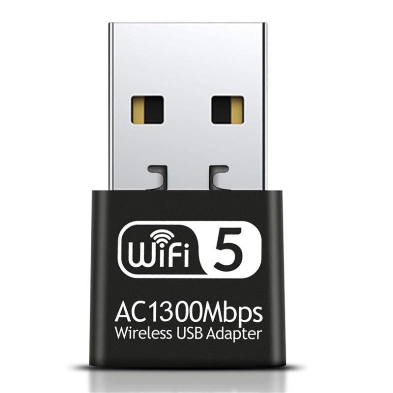 Wodgreat 1300Mbps USB WiFi Adapter for PC-Tiny Size Wireless Network Adapter for Desktop with Dual Band 2.4GHz, 5GHz, MU-MIMO, WiFi Dongle Supports Win11/10/8.1/8/7/XP, Mac OS 10.9-10.15
