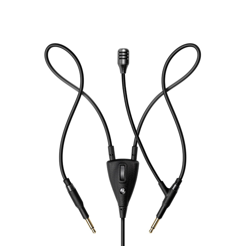 MEZE AUDIO | Boom Mic | Omnidirectional Clear Audio Plug-and-Play Boom Microphone | for Gaming and Remote Work | 3.5mm Male to Dual TS Mono 3.5mm Male Connector Plug | Cable Length 2.50m/8.2ft 3.5 mm Boom Mic